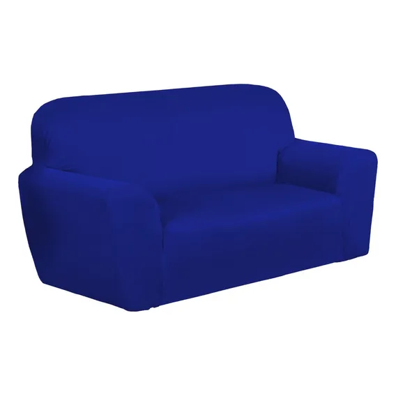 Capa Sofá 3 Lugares Para Sala Conforto Elegância Coladinha Cor Royal Foto 1