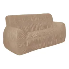 Capa Sofá Elasticada Avulsa 3 Lugares 21 Elásticos Bege Foto  mini 1