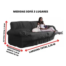 Capa Sofá Retratil 3 Modulos Big Grande (medida Com Braço Foto mini 3