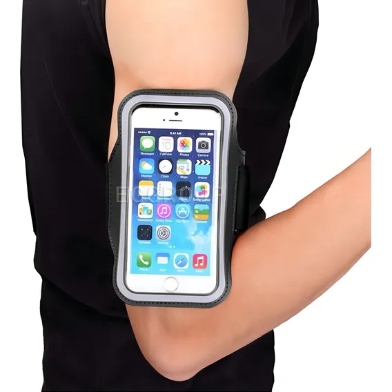Capa Suporte P/ Braço - Celular P/ Correr Cor Preta Braçadeira Foto 1