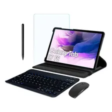Capa Tablet Samsung T730 Couro Pu Com Teclado Foto  mini 1