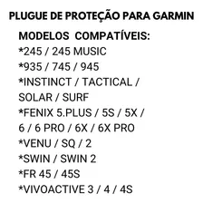 Capa Tampo Plug Carregador Garmin Fenix 5 5s 5x 935 2 Un Cor Preto Foto mini 4