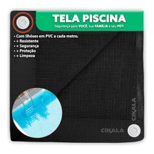 Capa Tela Preta P/ Piscina Cobertura Rede Proteção 6x4 M Foto mini 2