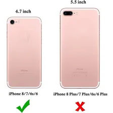 Capa Ucolor compatível com iPhone 6s 6 iPhone 8/7 Cute E Foto mini 4