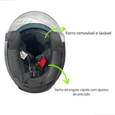 Capacete Aberto Preto Fosco Com Oculos Interno Retratil Masculino Feminino Tamanho 56 Foto mini 4