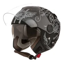 Capacete Aberto Pro Tork New Atomic Highway Dreams Cor Preto-fosco Tamanho do capacete 60 Foto mini 2