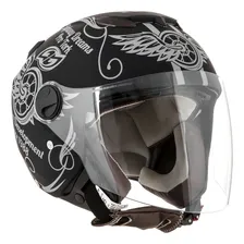 Capacete Aberto Pro Tork New Atomic Highway Dreams Cor Preto-fosco Tamanho do capacete 60 Foto mini 1