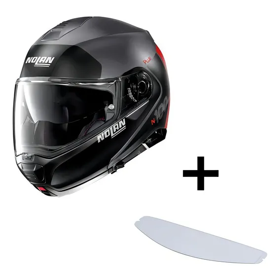 Capacete Articulado Nolan N100-5 Plus Vermelho Tamanho 56 Tamanho do capacete 58 (M) Foto 1