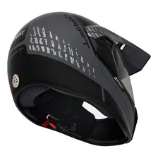 Capacete Bieffe 3 Sport Drift Preto Fosco Grafite Motocross Tamanho do capacete 60 Foto mini 2