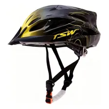 Capacete Bike Mtb Raptor 3 Tsw C/ Regulagem De Tamanho E Led Cor Capacete Bike Tsw Amarelo Tamanho M Foto mini 1