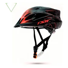 Capacete Bike Mtb Raptor 3 Tsw C/ Regulagem De Tamanho E Led Cor Capacete Bike Tsw Vermelho/preto Tamanho M Foto mini 1