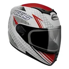 Capacete Branco Peels Icon Hawk Branco Vermelho Tamanho do capacete 56 Foto mini  2