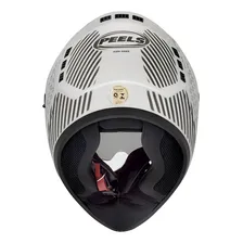 Capacete Branco Peels Icon Hawk Branco Vermelho Tamanho do capacete 56 Foto mini 4