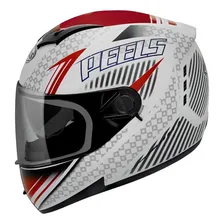 Capacete Branco Peels Icon Hawk Branco Vermelho Tamanho do capacete 56 Foto  mini 1