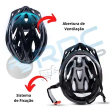 Capacete Ciclismo Bike Regulagem Proteçao Cores Foto mini 2