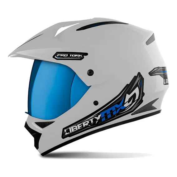 Capacete Cross Viseira Iridium Pro Tork Mx Vision Amarelo Foto 1