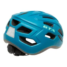 Capacete D/ Bike Mtb Sinalizador Pisca Led Gta Rider Azul Tamanho G Foto mini 4