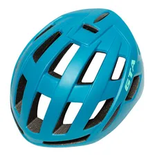 Capacete D/ Bike Mtb Sinalizador Pisca Led Gta Rider Azul Tamanho G Foto mini 1