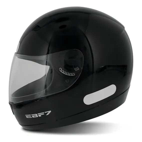 Capacete Ebf Moto Fechado Ebf 7 Solid Preto Brilhante Foto 1