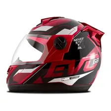 Capacete Evolution G8 Evo Brilhante Vermelho Tam 58 Foto mini 1
