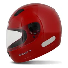 Capacete Fechado Ebf 7 Solid Alto Impacto Vermelho Brilhante Foto mini 1