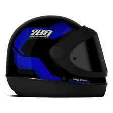 Capacete Fechado Esportivo Sport Moto 788 Viseira Fumê Tork Foto  mini 1