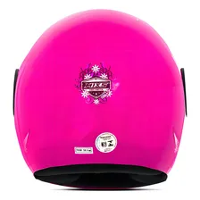 Capacete Fechado Feminino Mixs Start For Girls Tamanho 60 Cor Rosa Foto mini 3