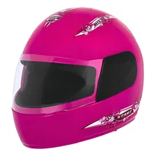 Capacete Fechado Feminino Mixs Start For Girls Tamanho 60 Cor Rosa Foto mini 2