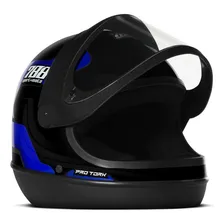 Capacete Fechado Pro Tork Sport Moto 788 Azul Tam. 62 Preto Foto mini 3