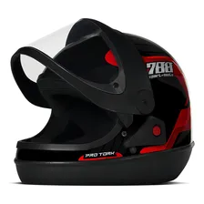 Capacete Fechado Pro Tork Sport Moto 788 Vermelho Tam. 62 Foto mini  2