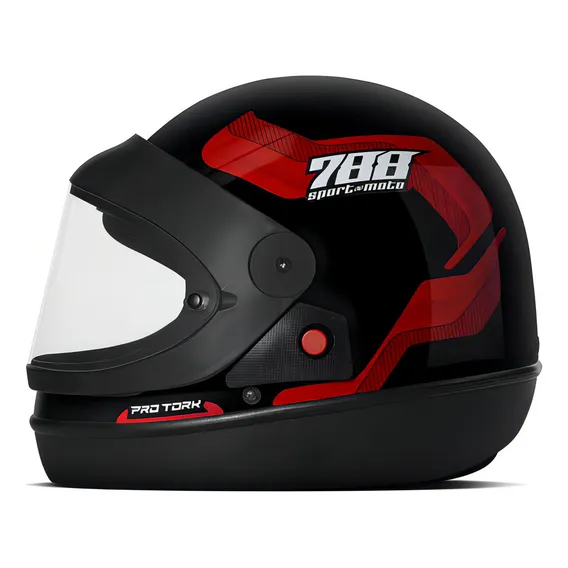 Capacete Fechado Pro Tork Sport Moto 788 Vermelho Tam. 62 Foto 1