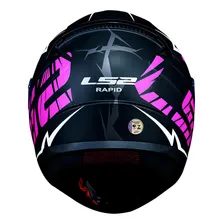 Capacete Feminino Fechado Ls2 Ff353 Rapid Cromo Rosa Fosco Foto mini 4