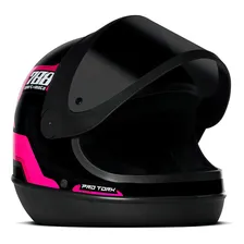 Capacete Feminino Sport Moto 788 Rosa Pro Tork Cor Rosa - Viseira Fumê Tamanho Do Capacete 56 Foto mini  2