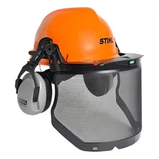 Capacete Florestal C/ Protetor Facil E Abafador - Stihl Cor Laranja Foto mini 1