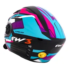 Capacete Fw3 X Open Up Fox Zul Tiffany 060 Cor Azul tiffany Desenho Abstrato Tamanho do capacete 60 Foto mini  2