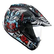 Capacete Helt Cross Vision Branco Cor Preto Tamanho do capacete 60L Foto mini 1
