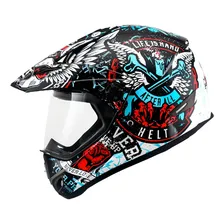 Capacete Helt Cross Vision Branco Cor Preto Tamanho do capacete 60L Foto mini 3