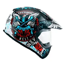 Capacete Helt Cross Vision Branco Cor Preto Tamanho do capacete 60L Foto mini 4