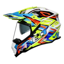 Capacete Helt Cross Vision Glass Prisma Com Óculos Interno Tamanho 58 Foto mini 1