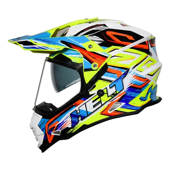 Capacete Helt Cross Vision Glass Prisma Com Óculos Interno Tamanho 58 Foto 1