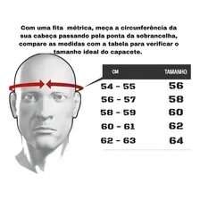 Capacete Helt Escamoteável Com Viseira Interna Cor Preto 64 Foto mini  3