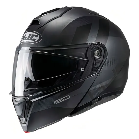 Capacete Hjc I90 Syrex Escamoteável Cor Preto Tamanho 56 Foto 1