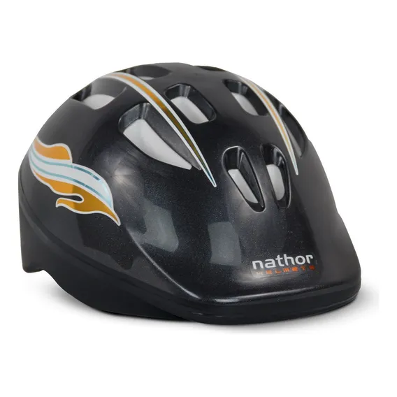 Capacete Infantil Menino/menina Bike Nathor Preto - Nathor Tamanho P Foto 1
