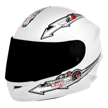 Capacete Infantil Moto Pro Tork Liberty 4 Kids Viseira Fumê Cor Branco Tamanho do capacete 54 Foto mini 1