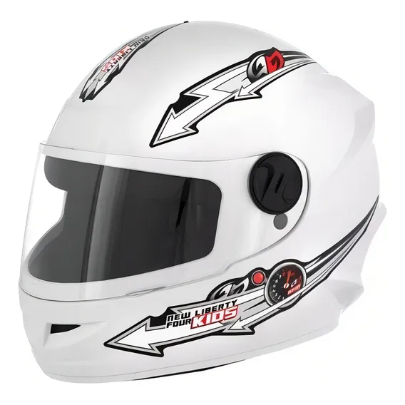 Capacete infantil Pro Tork Libert Four branco 54 com design fechado Foto 1