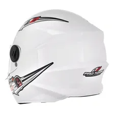 Capacete infantil Pro Tork Libert Four branco 54 com design fechado Foto mini 4