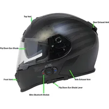 Capacete integral Mako integrado Bluetooth Torc T14b com gráfico Foto mini 3