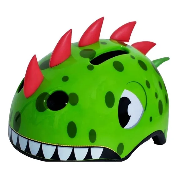 Capacete Kid Dinno Baby Infantil Dinossauro 49-55cm - Vessel Cor Verde Tamanho P (49-55cm) Foto 1