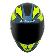 Capacete Ls2 Arrow R Ff323 Compete Cor Azul-fosco/Amarelo Tamanho do capacete 60/L Foto mini 4