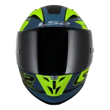 Capacete Ls2 Arrow R Ff323 Compete Cor Azul-fosco/Amarelo Tamanho do capacete 60/L Foto mini  2